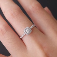 18k 白k金 10分 經典放大鑽石戒指 750 婚戒 求婚戒指