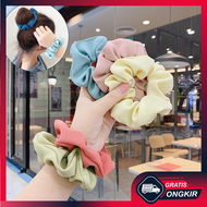 Gratis Ongkir  - Ikat Rambut Scrunchie Elastis Korea / Ikat Rambut Ponytail / Karet Rambut Cepol