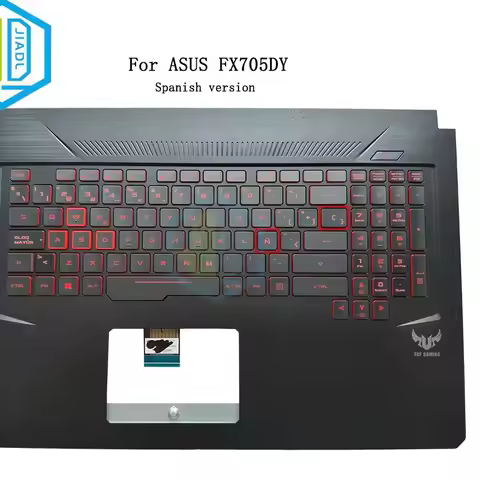 SP Laptop Backlit Keyboard Topcase Palmrest For ASUS TUF Gaming FX705 FX705D FX705DT Red Letters 90N
