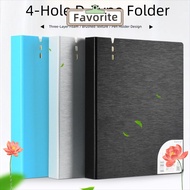 FAVORITEGOODS Display Book, 4 Hole Waterproof A4 File Folders,  D-Shaped Binder PP Ring Binder Folde