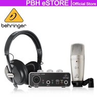 BEHRINGER U-PHORIA STUDIO Complete Recording/Podcasting Bundle with UM2 , C1 , HPS5000 & XLR Cable