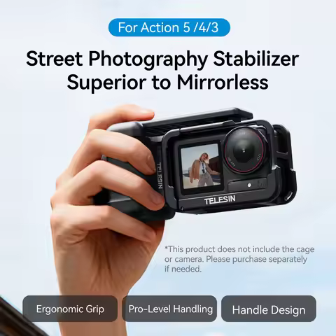TELESIN Protective Frame Case For DJI OSMO Action 3 4 5Pro Double Clod Shoe Aluminium Alloy shell Fo