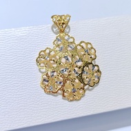 375 B2 gold flower pendant
