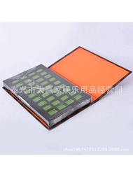 Melamine Green Premium Boxed Mahjong Set Black Samurai Design Home Use Tile Game Chinese Traditional