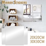 Frameless Mirror Tiles - Self Adhesive Acrylic Mirror Wall Sticker - Full Body Mirror for Dormitory