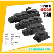 TANXIS T36 Electrical Plug Socket Power Power Power Socket 15A 90-250V 3500W Outdoor Waterproof IP54