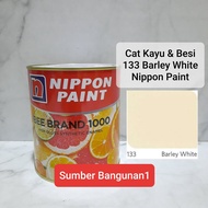 Cat Nippon paint 133 Barley White minyak kayu besi cream putih broken