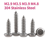 M2.9 M3.5 M3.9 M4.8 304 Stainless Steel Round Pan Head Self Tapping Screw Torx Anti-theft Security Screw