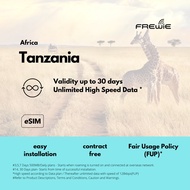 Unlimited* Tanzania eSIM Data Roaming (*FUP) | QR delivered via email
