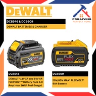 DEWALT DCB546 & DCB609 Bateri / 18/54V XR FLEXVOLT™ 6Ah Battery (With Fuel Guage) / 20/60V MAX* FLEX