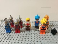 國産 鹹蛋超人 龍珠 He-man系列 積木 人仔8隻  送更換髮 非Lego 二手
