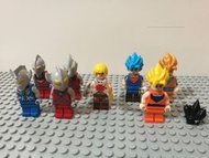 國産 鹹蛋超人 龍珠 He-man系列 積木 人仔8隻  送更換髮 非Lego 二手