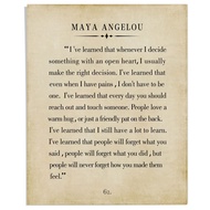Maya Angelou Quotes Wall Art Motivational Office Wall Art 8x10 Book Quotes Wall Decor For Classrooms