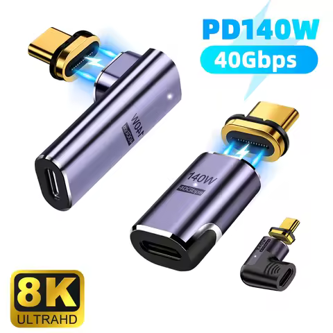 140W USB4.0 40Gbps Thunderbolt3 Magnetic Type-C OTG USB C To USB-C Fast Charge Magnet Converter Cabl