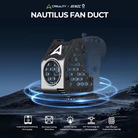 Creality BEN2C NAUTILUS FAN DUCT For K1C K1 SE K1 Max Improve Overhang Print Quality Printing Speed 
