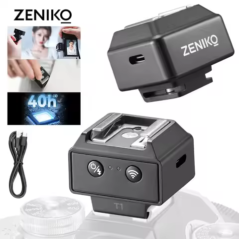 ZENIKO T1 Wireless Mini Flash Trigger 2.4GHz Wireless Universal Hot Shoe Trigger compatible with Son