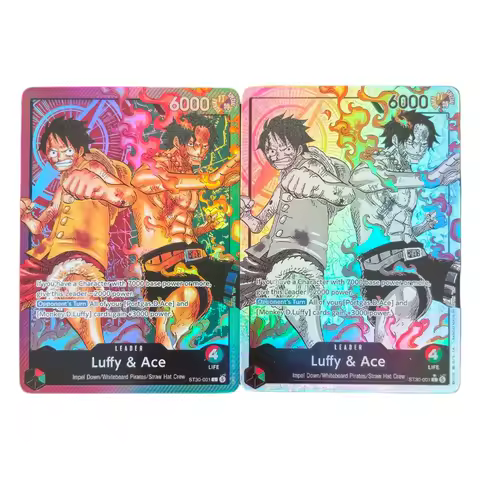 Proxy ONE PIECE Game CardLuffy & Ace L ST30-001 Start Deck EX English TCG Anime Card