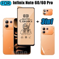 3 IN 1 For Infinix Note 60 Pro Tempered Glass Matte Gaming Screen Protector for Infinix Note 60 Cera