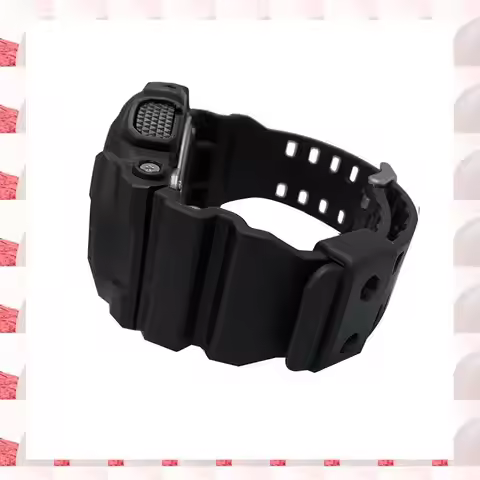 ABGN 5X Natural Resin Replacement Watch Band Strap , For G-Shock GD120/GA-100/GA-110/GA-100C(Black)