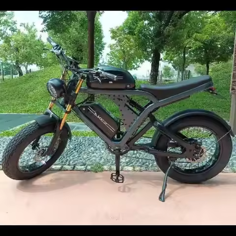 Electric motorcycle AKEZ 1500W motor 48v41ah lithium battery Hydraulic Brake Electric bike 20*4 inch