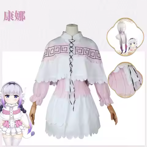 Anime Miss Kobayashi's Dragon Maid Kanna Kamui Cosplay Costume Halloween Party Kawai Dress Costume W