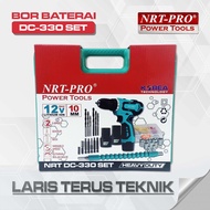 Mesin Bor Baterai Cordless NRT-Pro type 330 SET(koper)