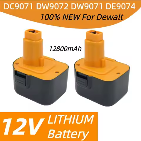 MYFKALA For Dewalt 12V Battery 12.8Ah DC9071 DW9072 DW9071 DE9074 DE9037 DE9071 DE9072 DE9075 12Volt