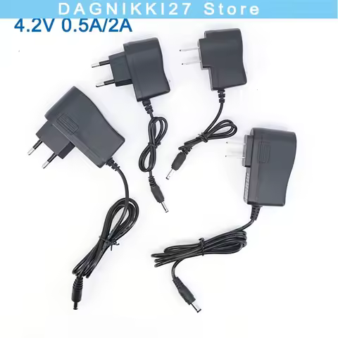 AC 100-240V DC 4.2V 0.5A 500mA 2A 2000mA 5.5x2.5mm 3.5x1.35mm Adapter Power Supply Charger v