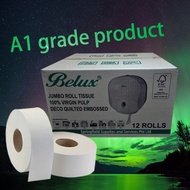 Jumbo Toilet Paper, Jumbo Tissue Roll (A1 Grade, 100% Virgin Pulp) 12rolls per CARTON !! Must Try  !!