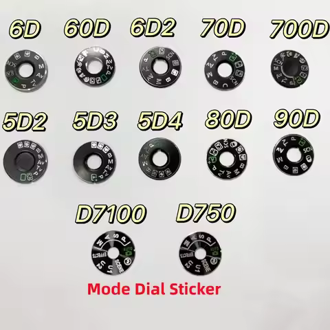 New Top Mode Dial Sticker for Canon 6D 60D 70D 6D2 Body Top Dial Sticker Repair parts