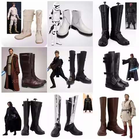 Darth Vader Anakin Luke Skywalker Obi- Wan Kenobi Darth Maul Stormtrooper Cosplay Boots Shoes Hallow