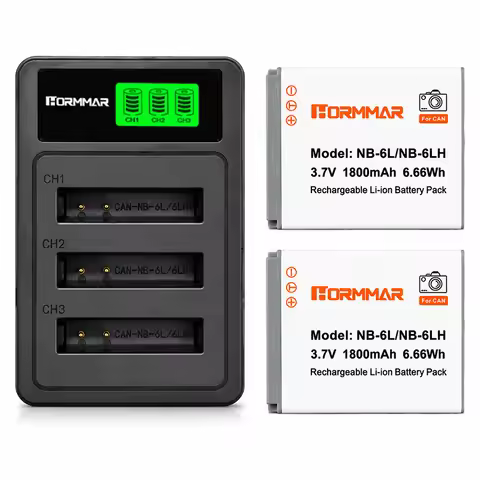 1800mAh NB-6L NB-6LH Battery For Canon IXUS 85IS 95IS 105IS 200IS 210IS Vintage CCD Digital Camera S