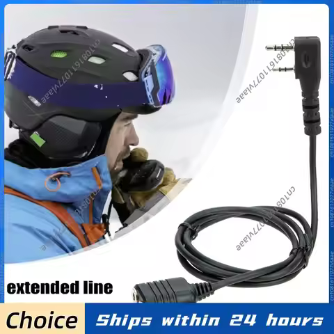 1m Microphone Extension Cable 2-Pin K Type Walkie Talkie Extension Core Ham Radio Accessory for Kenw