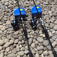 satu set joran pancing udang dan ikan kecil ajiro sakura 2-6lbs max drag 3kg + reel daido simura mur