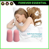 (FOREVER ESSENTIAL) 2 pair Reusable Earplugs for Sleeping Swimming memory foam