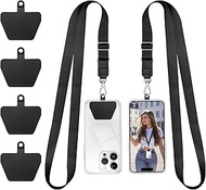 Doormoon Phone Lanyard, Adjustable Neck Strap with 4 TPU Patch for Phone Case Keys ID Badges Univers