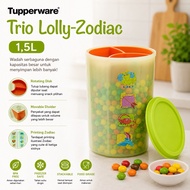 Tupperware trio lolly canister 1.5L 3-compartment Jar/