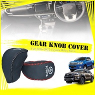 LT For 2016 - 2022 Toyota Hilux Revo Rogue Genuine Leather Gear Knob Cover Handbrake Cover