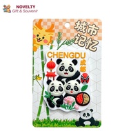 Panda Chengdu Refrigerator Magnet Souvenir by Hungkong China
