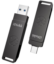 【Plug-play】iDiskk 256GB High-Speed 1000MB/S SSD Flash Drive Photo Stick for iPhone 15/15 Plus/15 Pro