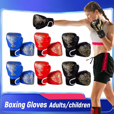 Boxing Gloves Breathable Kickboxing Gloves PU Leather Professional Boxing Gloves Punching Training G
