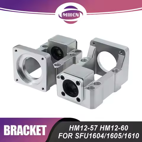 1PC HM12-57 HM12-60 Aluminum SFU1604/1605/1610 Screw Support Bearing Fixed Bracket For NEMA 23 NEMA 
