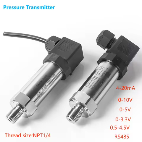 NPT1/4 Hydraulic Pressure Transmitter 10bar 16bar 100bar 150bar 250bar DC5V Pressure Gauge 0-5V 0.5-