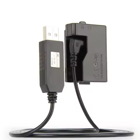 5V USB ACK-E10 Drive Cable Power adapter LP-E10 dummy battery DR-E10 DC Coupler grip for Canon EOS 1
