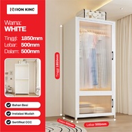 [MURAH] IRONKING Lemari Pakaian Besi Full Gantungan | Wardrobe Besi Minimalis Modern Anti Karat | Le