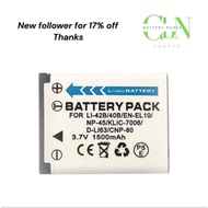 Battery Pack for Fuji NP-45 NP45 fnp45 & LI-42B LCD Dual Type-C Charger