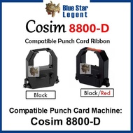 Cosim 8800-D Compatible Punch Card Ribbon (Black/red or Black)A