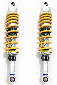 Suspension Shock Absorber One Pair 370mm 380mm 390mm 8mm Spring Motorcycle Shock Absorber Adjust Rea