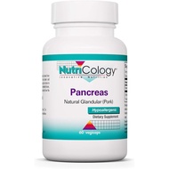 Nutricology Pancreas Pork 425mg Supplement - Pancreas Natural Glandular, Pancreatic Enzymes, Digesti