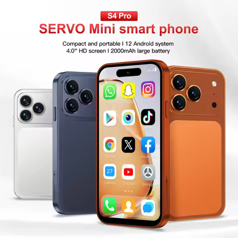SERVO S4 PRO 4.0" Mini Smart Mobile Phone 4G LTE Android12.0 OS 2GB+16GB Play Store Face Unlock 2 SI